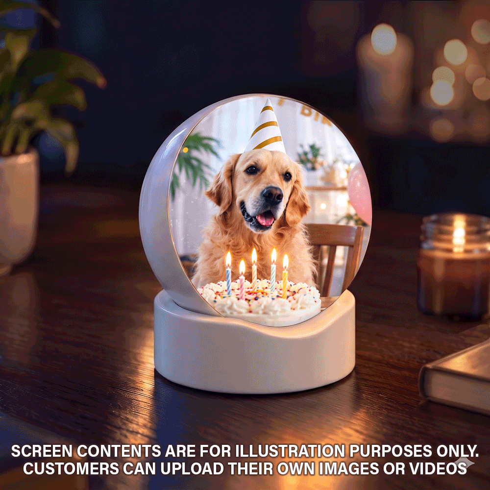 Christmas,Gift For Yourself,Gifts For Her,Gifts For Him,Memorial,No Custom,Sympathetic - Pet Memorial Forever My Family - Christmas Bauble, Table Decor Video Clear Ball