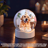 Christmas,Gift For Yourself,Gifts For Her,Gifts For Him,Memorial,No Custom,Sympathetic - Pet Memorial Forever My Family - Christmas Bauble, Table Decor Video Clear Ball