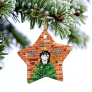 There's Only One Star - Christmas Gift For Cat Lovers - Personalized Custom Star Ceramic Ornament