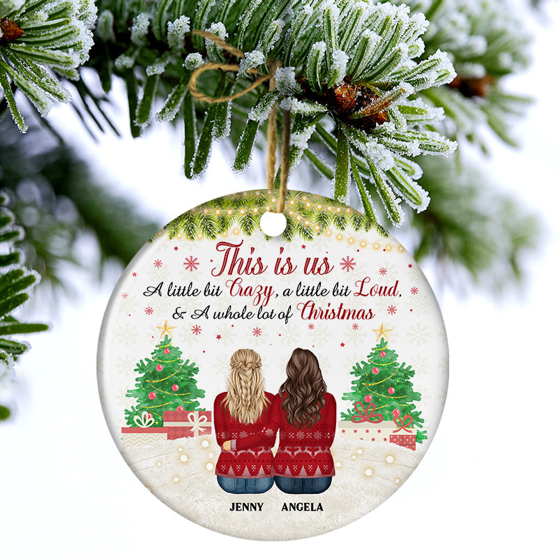 Christmas Pride Couple This Is Us - Personalized Custom Circle Ceramic Ornament