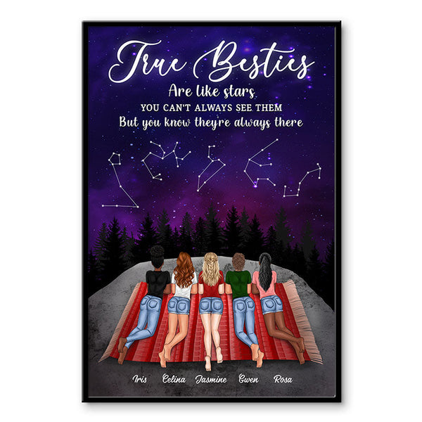 Bestie You Are Like A Star - Gift For BFF, Sisters - Personalized Custom Poster