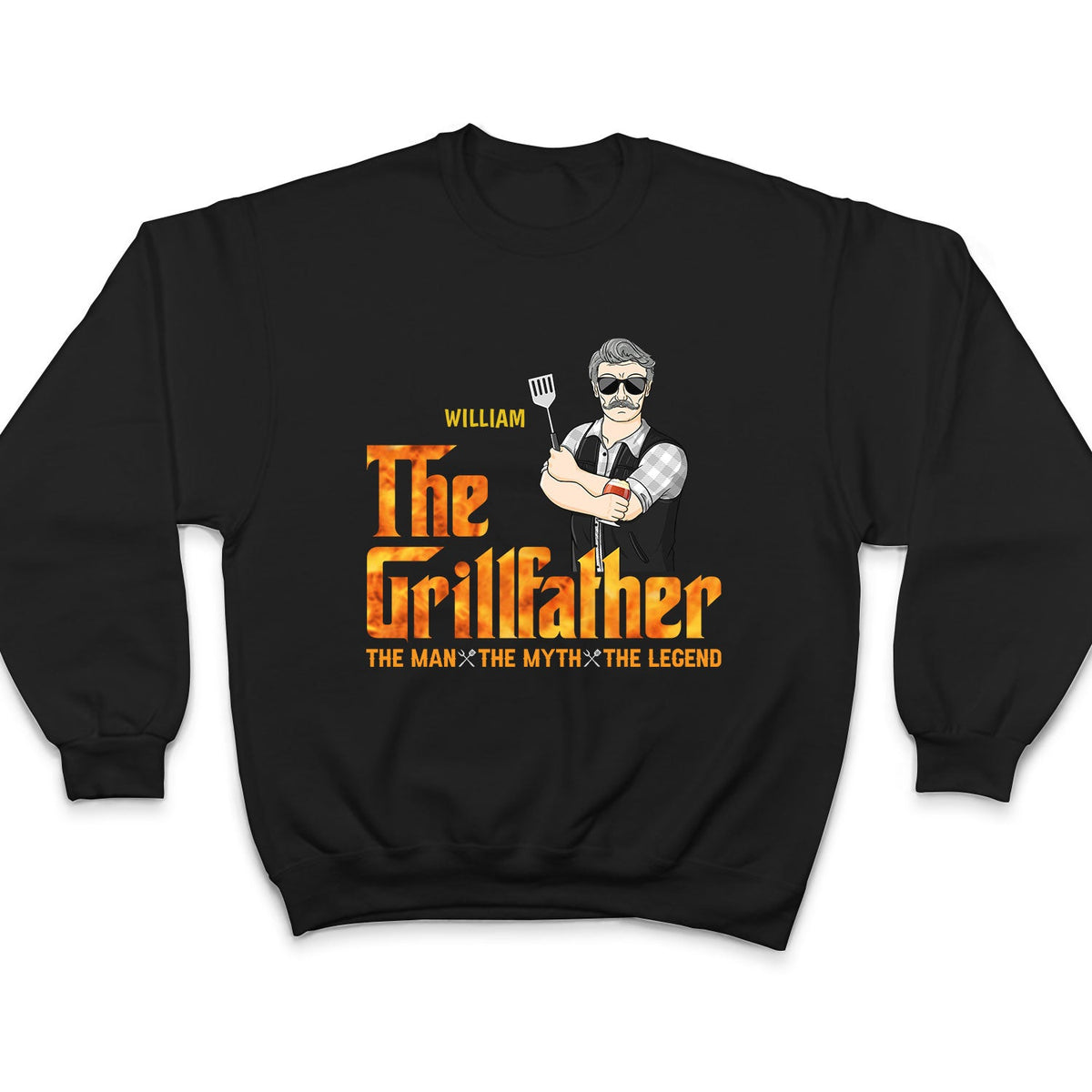 Father Grilling The Grillfather - Gift For Father - Personalized Custom T Shirt
