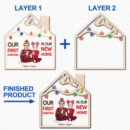 In Our New Home - Christmas Gift For Couple - Personalized 2-Layered Wooden Ornament