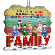 Turned Into Years - Christmas Gift For Besties - Personalized Custom Shaped Wooden Ornament