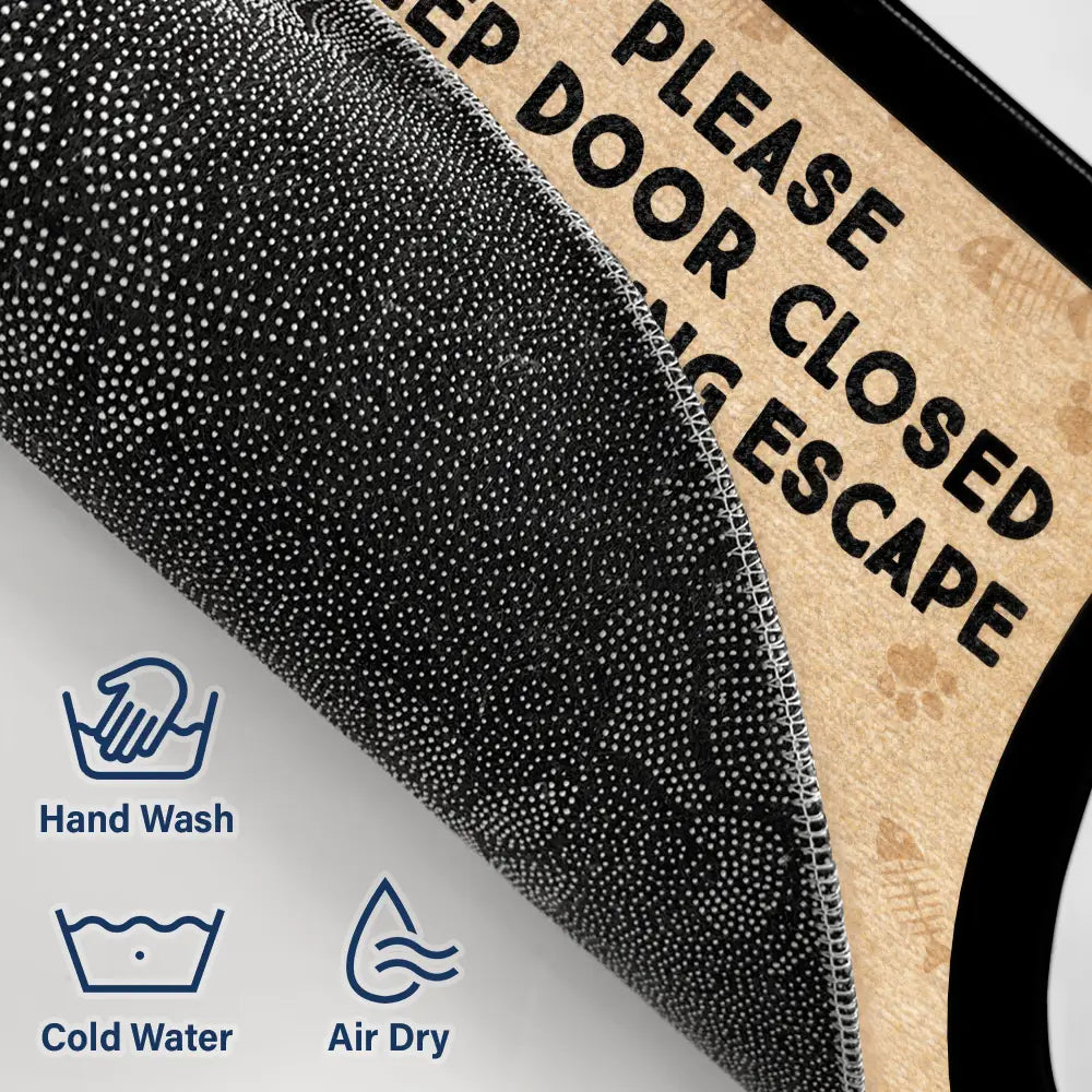Cartoon Cats Planning Escape - Gift For Cat Lovers - Personalized Doormat