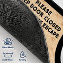 Cartoon Cats Planning Escape - Gift For Cat Lovers - Personalized Doormat