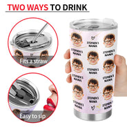 Custom Photo Best Nana Ever - Gift For Grandma - Personalized Tumbler