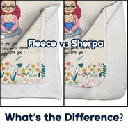 Chibi Remember How Much We Love You - Gift For Grandma - Personalized Fleece Blanket, Sherpa Blanket