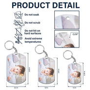 Calendar Custom Photo The Day You Became My Mommy - Gift For Mother, Father - Personalized Aluminum Keychain