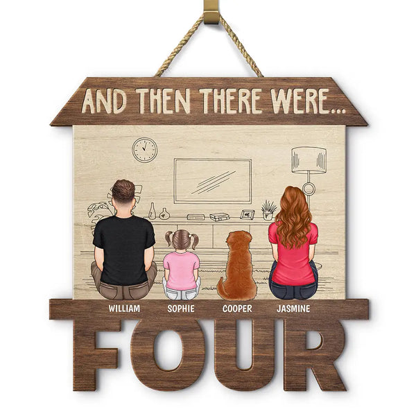 And Then There Were - Personalized Custom Shaped Wood Sign