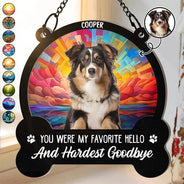Custom Photo You Were My Favorite Hello - Personalized Window Hanging Suncatcher Ornament