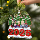 2026 Christmas Family A Whole Lot Of Love - Personalized Custom Shaped Wooden Ornament