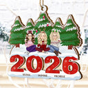 2026 Christmas Family A Whole Lot Of Love - Personalized Custom Shaped Wooden Ornament