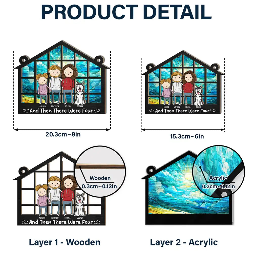 And Then There Were - Personalized Window Hanging Suncatcher Ornament