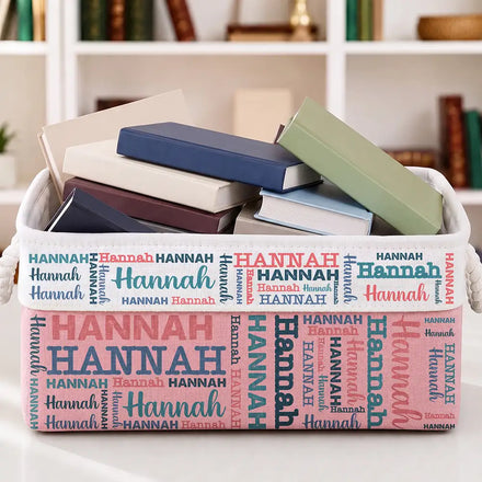 Kid Baby Family Custom Name - Personalized Storage Basket