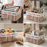 Gift For Kids, Adorable, Custom Text - Kid Baby Family Custom Name - Personalized Storage Basket