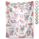 Gift For Kids,Gift For Grandkids,Gift For Daughter,Gift For Son,Happ - Kid Boy Kid Girl Cute Monogram - Personalized Fleece Blanket, Sherpa Blanket