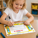 Adorable,Back To School,Gift For Kids,Custom Text - Kid Vehicle - Personalized Acrylic Tracing Board