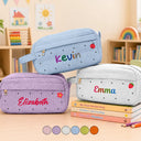 Back To School, Gift For Kids, Confident, Icon - Kid's Name Pencil Pouch Back To School - Personalized Corduroy Pencil Case