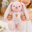 Adorable,Back To School,Gift For Kids,Vector - Kids Affirmation I Am Kind Brave & Smart - Personalized Soft Toy Bunny