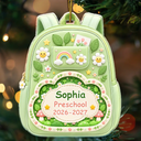 Adorable,Christmas,Gift For Kids,Custom Text - Kids Backpack First Day Of School - Personalized Custom Shaped Acrylic Ornament