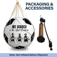 Gift For Father,Top Market,Football (Soccer),Humorous,Summer Soccer Games,Icon - Kids Backside Line Art We Scored The Best Dad - Personalized Soccer Ball
