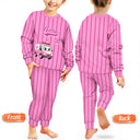 Baseball,Playful,Gift For Kids,Icon - Kids Car Vehicle Name & Number - Personalized Kid Pajamas Set