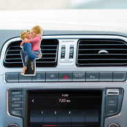 Gift For Couples,Gift For Wife,Gift For Husband,Gift For Boyfriend,Gift For Girlfriend,Love - Kissing Couple 3D Effect - Personalized Acrylic Car Vent Clip