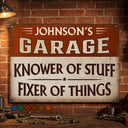Top Market, Gift For Men, Gift For Yourself, Proud, Custom Text - Knower And Fixer - Personalized Classic Metal Signs