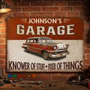 Top Market, Gift For Men, Gift For Yourself, Confident, Icon - Knower Of Stuff Fixer Of Things - Personalized Classic Metal Signs