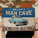 Top Market,Confident,Gift For Men,Gift For Yourself,Icon,Garage - Custom Photo Garage Workshop Man Cave Knower Of Stuff Fixer Of Things - Personalized Classic Metal Signs