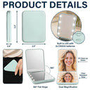Gift For Yourself,Gift For Women,Top Market,Confident,Icon,Custom Text - Custom Name & Birth Flower For Her, Sisters, Daughter, Besties - Personalized LED Compact Mirror