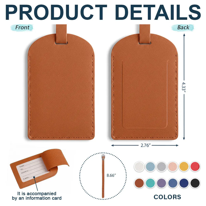 Travel,Gift For Yourself,Gift For Women,Funny - All My Travel Crap - Personalized Leather Luggage Tag