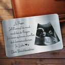 New Dad,New baby,Happy,Love,Gift For Father,Family,Non-Eng,German,Custom Photo - Eigenes Foto Zu Papa Jetzt Kannst Du Mich Auch Bei Dir Tragen - Personalisierte Aluminium-Brieftaschenkarte
