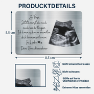New Dad,New baby,Happy,Love,Gift For Father,Family,Non-Eng,German,Custom Photo - Eigenes Foto Zu Papa Jetzt Kannst Du Mich Auch Bei Dir Tragen - Personalisierte Aluminium-Brieftaschenkarte