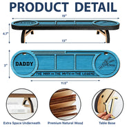 Gift For Men,Gift For Grandpa,Gift For Father,Gift For Husband,Gift For Couples,Gift For Boyfriend,Non-Eng,Icon,Adorable - Faux Engraving Effect Fist Bump Daddy Grandpa And Kids - Personalized Desk Organizer