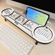 Gift For Men,Gift For Father,Gift For Mother,New Mom,New Dad,Gift For Women,Non-Eng,Photo - Pencil Sketch,Adorable - Custom Photo The Day You Became My Mom Dad Pencil Sketch - Personalized Desk Organizer