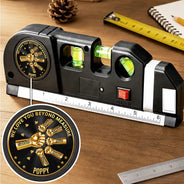 Gift For Men,Gift For Father,Gift For Boyfriend,Gift For Couples,Gift For Husband,Gift For Grandpa,Non-Eng,Icon,Adorable - 3D Metal Effect Daddy We Love You More Than We Can Measure - Personalized Laser Level Tool