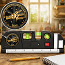 Gift For Men,Gift For Father,Gift For Boyfriend,Gift For Couples,Gift For Husband,Gift For Grandpa,Non-Eng,Icon,Adorable - 3D Metal Effect Daddy We Love You More Than We Can Measure - Personalized Laser Level Tool