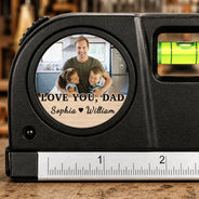 Gift For Men,Gift For Father,Gift For Boyfriend,Gift For Couples,Gift For Husband,Gift For Grandpa,Custom Photo,Non-Eng,Photo,Adorable - Custom Photo Best Daddy Grandpa Ever With Kids' Names - Personalized Laser Level Tool