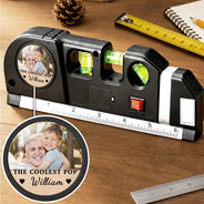 Gift For Men,Gift For Father,Gift For Boyfriend,Gift For Couples,Gift For Husband,Gift For Grandpa,Custom Photo,Non-Eng,Photo,Adorable - Custom Photo Best Daddy Grandpa Ever With Kids' Names - Personalized Laser Level Tool