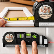 Gift For Men,Gift For Father,Gift For Boyfriend,Gift For Couples,Gift For Husband,Gift For Grandpa,Custom Photo,Non-Eng,Photo,Adorable - Custom Photo Best Daddy Grandpa Ever With Kids' Names - Personalized Laser Level Tool