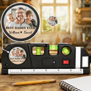 Gift For Men,Gift For Father,Gift For Boyfriend,Gift For Couples,Gift For Husband,Gift For Grandpa,Custom Photo,Non-Eng,Photo,Adorable - Custom Photo Best Daddy Grandpa Ever With Kids' Names - Personalized Laser Level Tool
