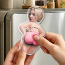 Custom Photo,Summer,Gift For Men,Gift For Yourself,Humorous,Cut-Face Photo - Custom Photo Hope Your Day Is Nice - Personalized Squishy Acrylic Fridge Magnet