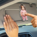 Custom Photo,Art Design,Family,Humorous,Photo - Belly Pose Figure - Custom Photo Belly Character Family Member And Pet - Personalized Squishy Acrylic Car Visor Clip