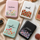 Gift For Yourself,Gift For Women,Top Market,Confident,Icon,Custom Text - Custom Name & Birth Flower For Her, Sisters, Daughter, Besties - Personalized LED Compact Mirror
