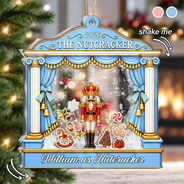 Christmas,Gift For Kids,Icon,Proud - Christmas Gift For Ballet Kids - Personalized Name & Character Nutcracker Ballet 3-Layered Acrylic Shaker Ornament