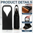 Gift For Women,Gift For Men,Gift For Mother,Gift For Father,Funny - Custom Photo Funny Prescription Drink One Measure Daily - Personalized Leather Wine Bag