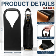 Gift For Women,Dog Lovers,Dog Mom,Dog Dad,Happy,Pet Lovers,Vector - A Woman Cannot Survive On Wine Alone - Personalized Leather Wine Bag