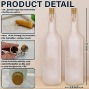 First Mom Now Grandma Glass Effect Birth Flower - Personalized Bottle Light